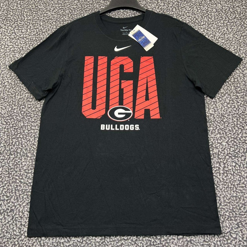 Nike Shirt Men Large Georgia Bulldogs NCAA Short Sleeve Crew Neck Cotton New L